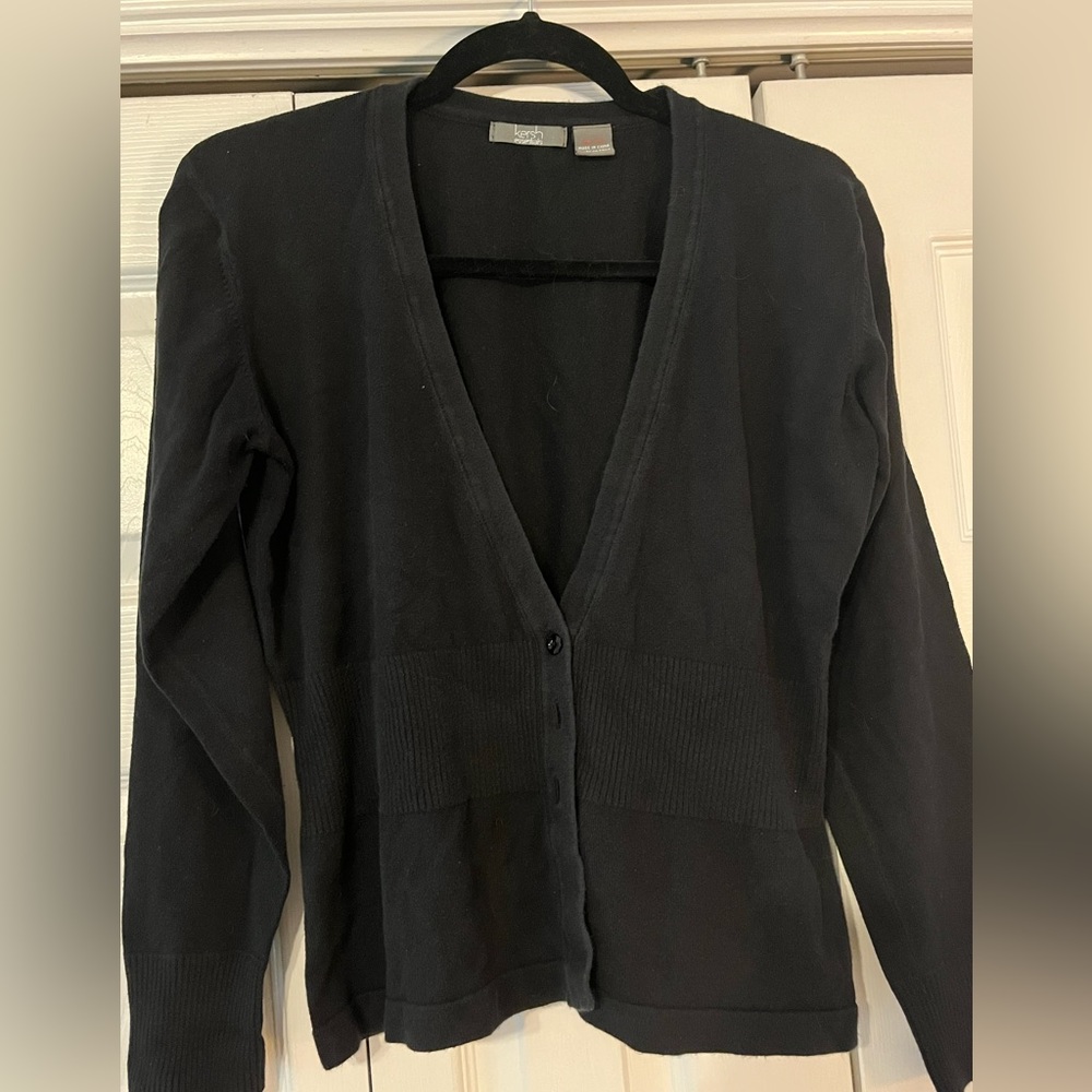 Black Cardigan. Kersh Essentials. Size XL